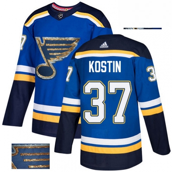 Mens Adidas St Louis Blues 37 Klim Kostin Authentic Royal Blue Fashion Gold NHL Jersey Mens Adidas St Louis Blues 37 Klim Kostin Authentic Royal Blue Fashion Gold NHL Jersey