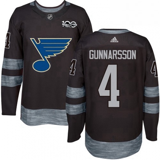 Mens Adidas St Louis Blues 4 Carl Gunnarsson Authentic Black 1917 2017 100th Anniversary NHL Jersey Mens Adidas St Louis Blues 4 Carl Gunnarsson Authentic Black 1917 2017 100th Anniversary NHL Jersey