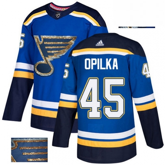 Mens Adidas St Louis Blues 45 Luke Opilka Authentic Royal Blue Fashion Gold NHL Jersey Mens Adidas St Louis Blues 45 Luke Opilka Authentic Royal Blue Fashion Gold NHL Jersey