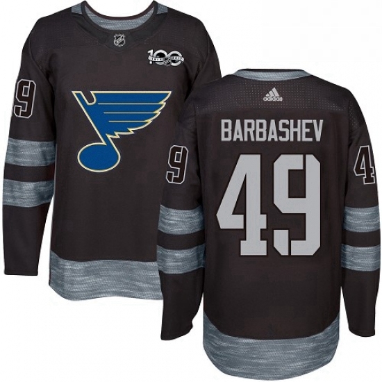 Mens Adidas St Louis Blues 49 Ivan Barbashev Authentic Black 1917 2017 100th Anniversary NHL Jersey Mens Adidas St Louis Blues 49 Ivan Barbashev Authentic Black 1917 2017 100th Anniversary NHL Jersey