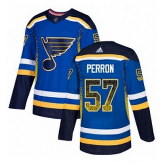 Mens Adidas St Louis Blues 57 David Perron Authentic Blue Drift Fashion NHL Jersey Mens Adidas St Louis Blues 57 David Perron Authentic Blue Drift Fashion NHL Jersey