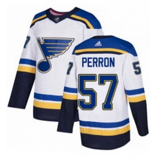 Mens Adidas St Louis Blues 57 David Perron Authentic White Away NHL Jersey Mens Adidas St Louis Blues 57 David Perron Authentic White Away NHL Jersey