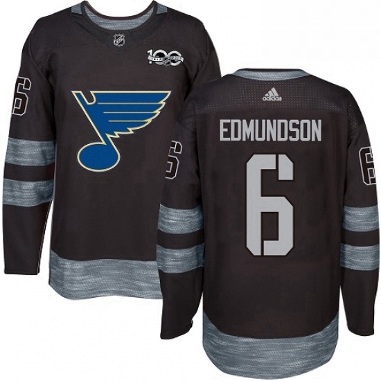 Mens Adidas St Louis Blues 6 Joel Edmundson Authentic Black 1917 2017 100th Anniversary NHL Jersey Mens Adidas St Louis Blues 6 Joel Edmundson Authentic Black 1917 2017 100th Anniversary NHL Jersey