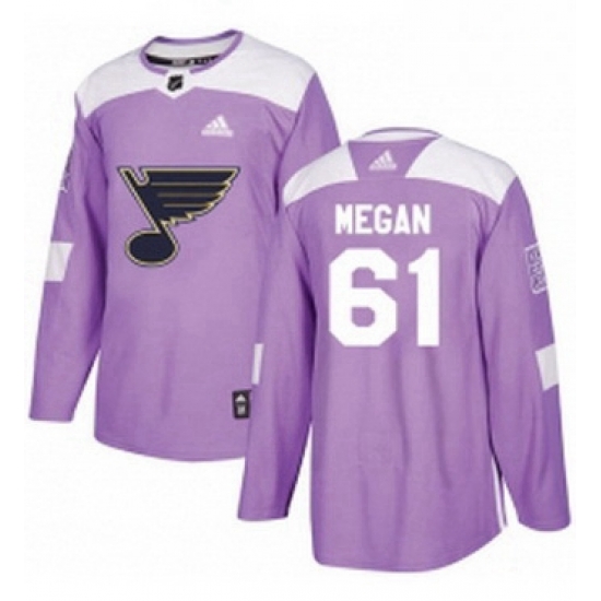 Mens Adidas St Louis Blues 61 Wade Megan Authentic Purple Fights Cancer Practice NHL Jersey Mens Adidas St Louis Blues 61 Wade Megan Authentic Purple Fights Cancer Practice NHL Jersey