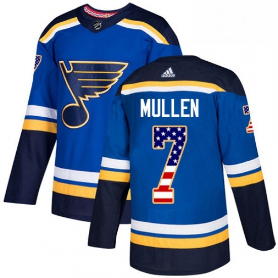 Mens Adidas St Louis Blues 7 Joe Mullen Authentic Blue USA Flag Fashion NHL Jersey Mens Adidas St Louis Blues 7 Joe Mullen Authentic Blue USA Flag Fashion NHL Jersey