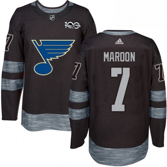 Mens Adidas St Louis Blues 7 Patrick Maroon Authentic Black 1917 2017 100th Anniversary NHL Jersey Mens Adidas St Louis Blues 7 Patrick Maroon Authentic Black 1917 2017 100th Anniversary NHL Jersey