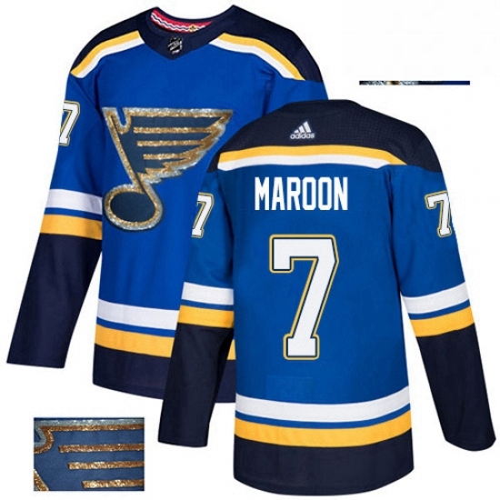 Mens Adidas St Louis Blues 7 Patrick Maroon Authentic Royal Blue Fashion Gold NHL Jersey Mens Adidas St Louis Blues 7 Patrick Maroon Authentic Royal Blue Fashion Gold NHL Jersey
