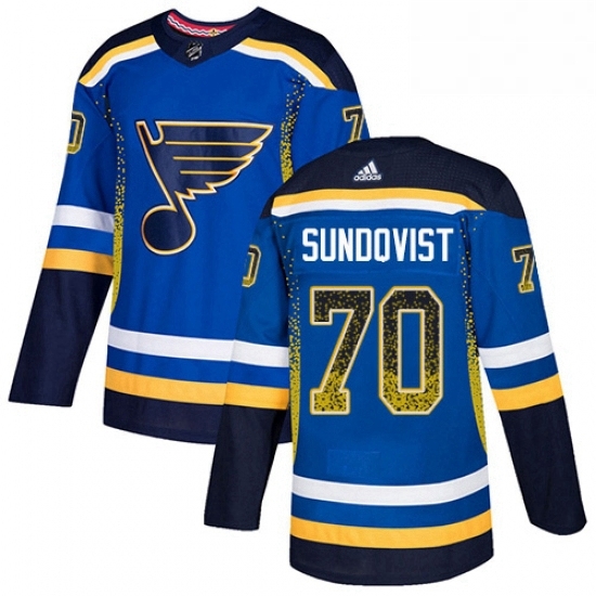 Mens Adidas St Louis Blues 70 Oskar Sundqvist Authentic Blue Drift Fashion NHL Jersey Mens Adidas St Louis Blues 70 Oskar Sundqvist Authentic Blue Drift Fashion NHL Jersey