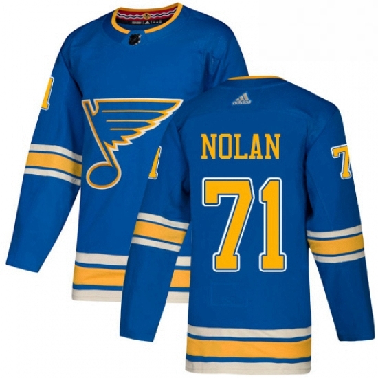 Mens Adidas St Louis Blues 71 Jordan Nolan Authentic Navy Blue Alternate NHL Jersey Mens Adidas St Louis Blues 71 Jordan Nolan Authentic Navy Blue Alternate NHL Jersey