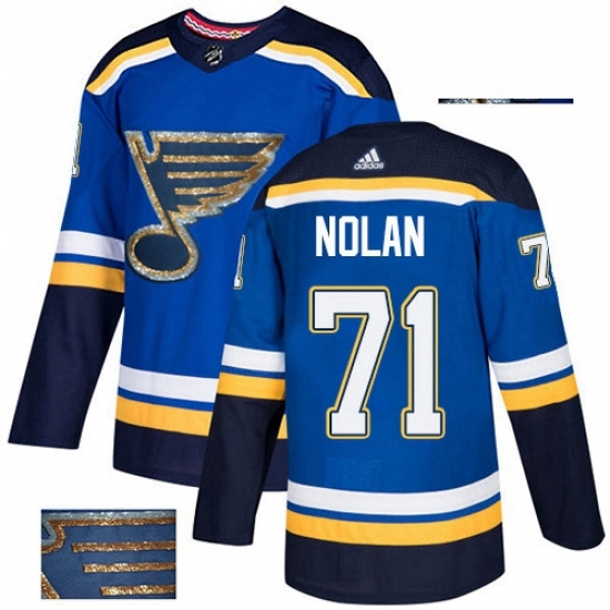 Mens Adidas St Louis Blues 71 Jordan Nolan Authentic Royal Blue Fashion Gold NHL Jersey Mens Adidas St Louis Blues 71 Jordan Nolan Authentic Royal Blue Fashion Gold NHL Jersey