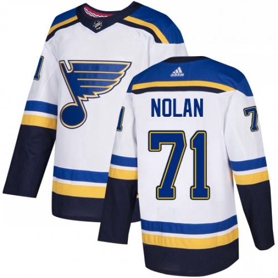 Mens Adidas St Louis Blues 71 Jordan Nolan Authentic White Away NHL Jersey Mens Adidas St Louis Blues 71 Jordan Nolan Authentic White Away NHL Jersey