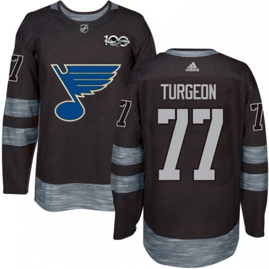 Mens Adidas St Louis Blues 77 Pierre Turgeon Authentic Black 1917 2017 100th Anniversary NHL Jersey Mens Adidas St Louis Blues 77 Pierre Turgeon Authentic Black 1917 2017 100th Anniversary NHL Jersey