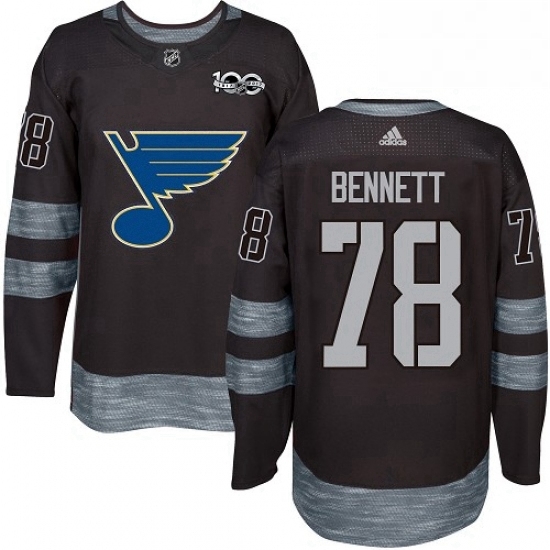 Mens Adidas St Louis Blues 78 Beau Bennett Authentic Black 1917 2017 100th Anniversary NHL Jersey Mens Adidas St Louis Blues 78 Beau Bennett Authentic Black 1917 2017 100th Anniversary NHL Jersey