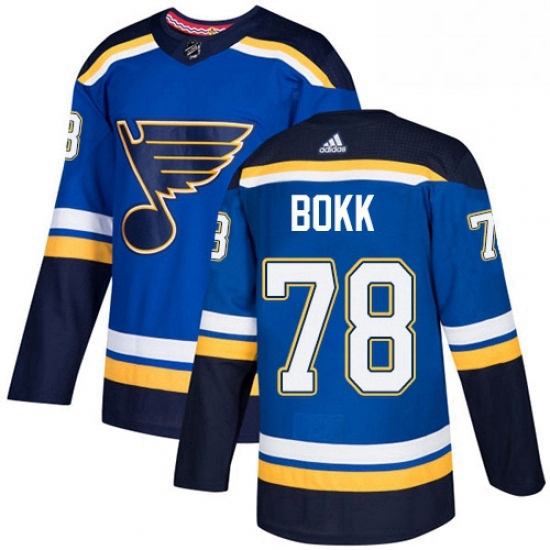 Mens Adidas St Louis Blues 78 Dominik Bokk Authentic Royal Blue Home NHL Jersey Mens Adidas St Louis Blues 78 Dominik Bokk Authentic Royal Blue Home NHL Jersey