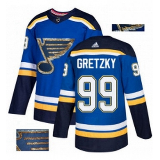 Mens Adidas St Louis Blues 99 Wayne Gretzky Authentic Royal Blue Fashion Gold NHL Jersey Mens Adidas St Louis Blues 99 Wayne Gretzky Authentic Royal Blue Fashion Gold NHL Jersey