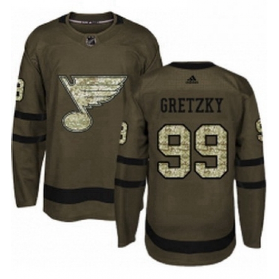 Mens Adidas St Louis Blues 99 Wayne Gretzky Premier Green Salute to Service NHL Jersey Mens Adidas St Louis Blues 99 Wayne Gretzky Premier Green Salute to Service NHL Jersey
