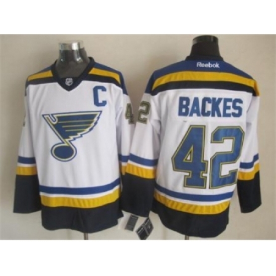 NHL St. Louis Blues #42 David Backes blue-white jerseys NHL St. Louis Blues #42 David Backes blue-white jerseys