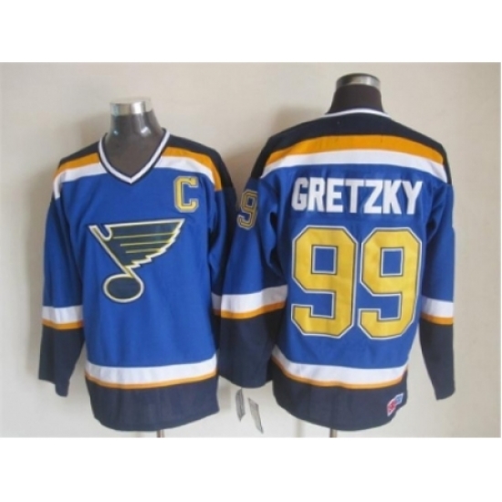 NHL St.Louis Blues #99 Gretzky blue jerseys NHL St.Louis Blues #99 Gretzky blue jerseys