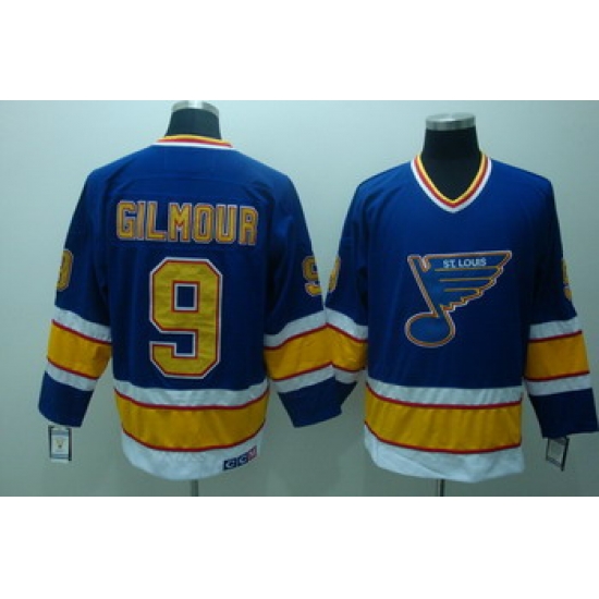 ST.LOUIS BLUES 9 Gilmour Blue Jerseys CCM ST.LOUIS BLUES 9 Gilmour Blue Jerseys CCM