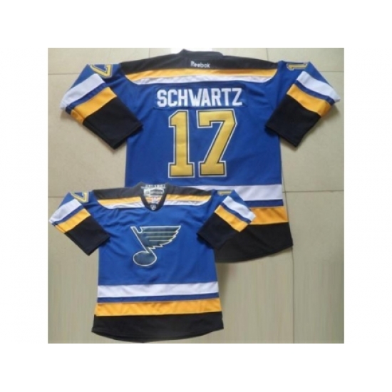St. Louis Blues 17 Jaden Schwartz Light Blue Home Stitched NHL Jersey