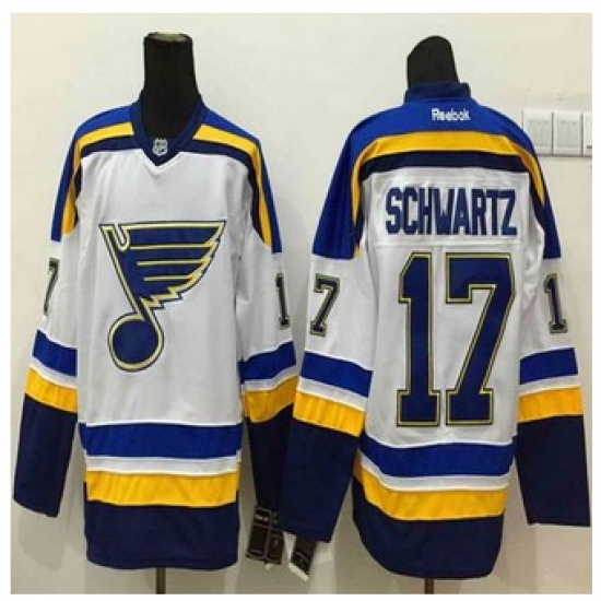 St. Louis Blues #17 Jaden Schwartz New White Road Stitched NHL Jersey St. Louis Blues #17 Jaden Schwartz New White Road Stitched NHL Jersey