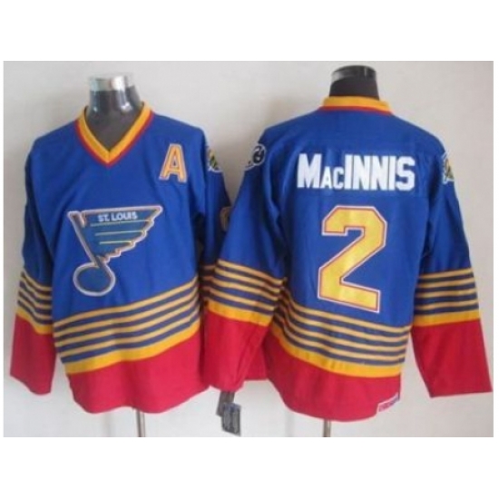 St. Louis Blues #2 Al MacInnis Light Blue Red CCM Throwback Stitched NHL Jersey St. Louis Blues #2 Al MacInnis Light Blue Red CCM Throwback Stitched NHL Jersey
