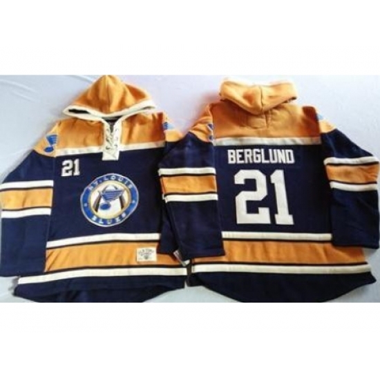St. Louis Blues 21 Patrik Berglund Navy Blue Gold Sawyer Hooded Sweatshirt Stitched Jersey St. Louis Blues 21 Patrik Berglund Navy Blue Gold Sawyer Hooded Sweatshirt Stitched Jersey