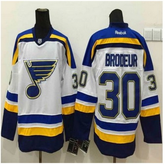 St Louis Blues #30 Martin Brodeur White Stitched NHL Jersey St Louis Blues #30 Martin Brodeur White Stitched NHL Jersey