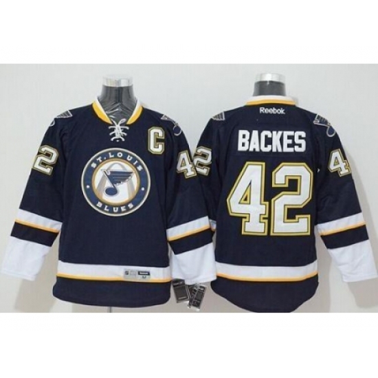 St. Louis Blues #42 David Backes Stitched Blue NHL Jersey St. Louis Blues #42 David Backes Stitched Blue NHL Jersey