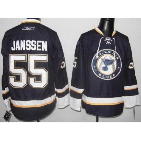 St. Louis Blues 55 Cam Janssen Dark Blue NHL Jersey St. Louis Blues 55 Cam Janssen Dark Blue NHL Jersey