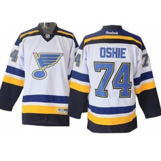 St. Louis Blues 74 T.J Oshie White Road Stitched NHL Jersey St. Louis Blues 74 T.J Oshie White Road Stitched NHL Jersey