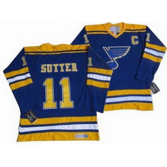 St.Louis Blues #11 Brian Sutter CCM Blue Jersey St.Louis Blues #11 Brian Sutter CCM Blue Jersey
