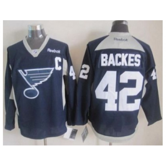 St.Louis Blues #42 David Backes Navy Blue Practice Stitched NHL Jersey St.Louis Blues #42 David Backes Navy Blue Practice Stitched NHL Jersey