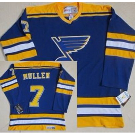 St.Louis Blues #7 Joe Mullen Blue Throwback CCM Jersey St.Louis Blues #7 Joe Mullen Blue Throwback CCM Jersey