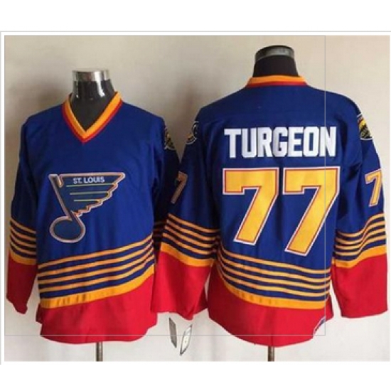 St.Louis Blues #77 Pierre Turgeon Light Blue Red CCM Throwback Stitched NHL Jersey St.Louis Blues #77 Pierre Turgeon Light Blue Red CCM Throwback Stitched NHL Jersey