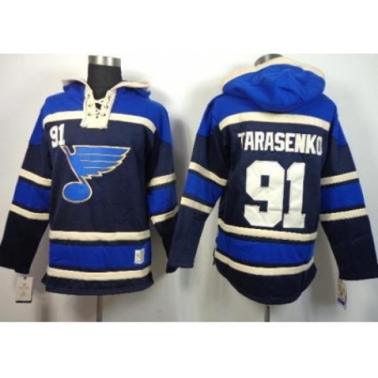 St.Louis Blues 91 Vladimir Tarasenko Blue Lace-Up NHL Hoodie St.Louis Blues 91 Vladimir Tarasenko Blue Lace-Up NHL Hoodie