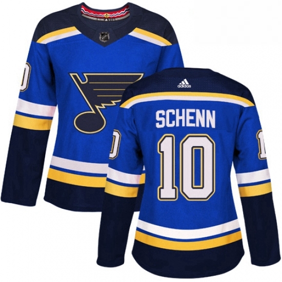 Womens Adidas St Louis Blues 10 Brayden Schenn Authentic Royal Blue Home NHL Jersey Womens Adidas St Louis Blues 10 Brayden Schenn Authentic Royal Blue Home NHL Jersey