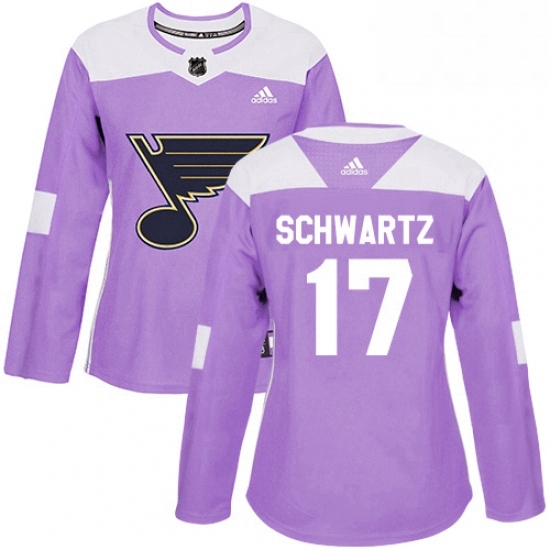 Womens Adidas St Louis Blues 17 Jaden Schwartz Authentic Purple Fights Cancer Practice NHL Jersey Womens Adidas St Louis Blues 17 Jaden Schwartz Authentic Purple Fights Cancer Practice NHL Jersey