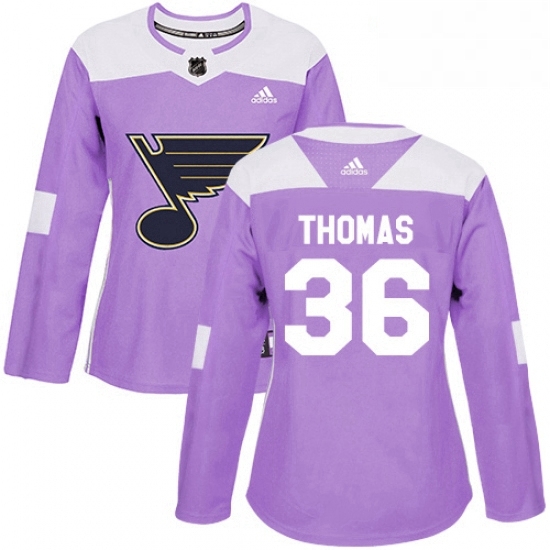 Womens Adidas St Louis Blues 36 Robert Thomas Authentic Purple Fights Cancer Practice NHL Jersey Womens Adidas St Louis Blues 36 Robert Thomas Authentic Purple Fights Cancer Practice NHL Jersey