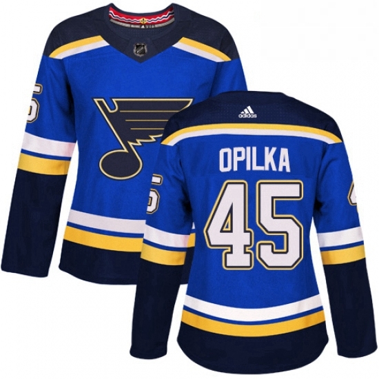 Womens Adidas St Louis Blues 45 Luke Opilka Premier Royal Blue Home NHL Jersey Womens Adidas St Louis Blues 45 Luke Opilka Premier Royal Blue Home NHL Jersey