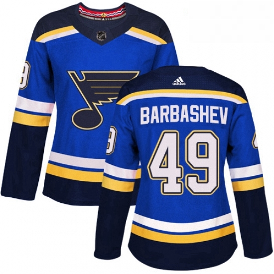 Womens Adidas St Louis Blues 49 Ivan Barbashev Premier Royal Blue Home NHL Jersey Womens Adidas St Louis Blues 49 Ivan Barbashev Premier Royal Blue Home NHL Jersey