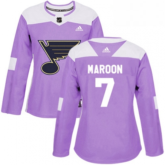 Womens Adidas St Louis Blues 7 Patrick Maroon Authentic Purple Fights Cancer Practice NHL Jersey Womens Adidas St Louis Blues 7 Patrick Maroon Authentic Purple Fights Cancer Practice NHL Jersey