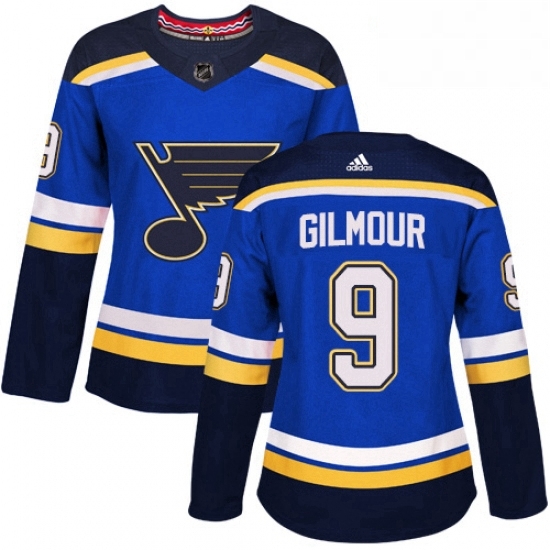 Womens Adidas St Louis Blues 9 Doug Gilmour Authentic Royal Blue Home NHL Jersey Womens Adidas St Louis Blues 9 Doug Gilmour Authentic Royal Blue Home NHL Jersey