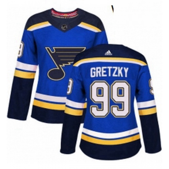 Womens Adidas St Louis Blues 99 Wayne Gretzky Authentic Royal Blue Home NHL Jersey Womens Adidas St Louis Blues 99 Wayne Gretzky Authentic Royal Blue Home NHL Jersey