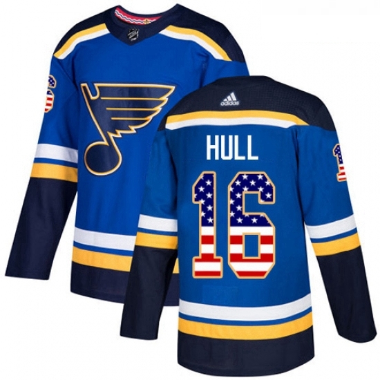 Youth Adidas St Louis Blues 16 Brett Hull Authentic Blue USA Flag Fashion NHL Jersey Youth Adidas St Louis Blues 16 Brett Hull Authentic Blue USA Flag Fashion NHL Jersey