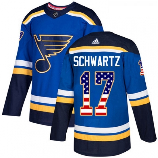 Youth Adidas St Louis Blues 17 Jaden Schwartz Authentic Blue USA Flag Fashion NHL Jersey Youth Adidas St Louis Blues 17 Jaden Schwartz Authentic Blue USA Flag Fashion NHL Jersey