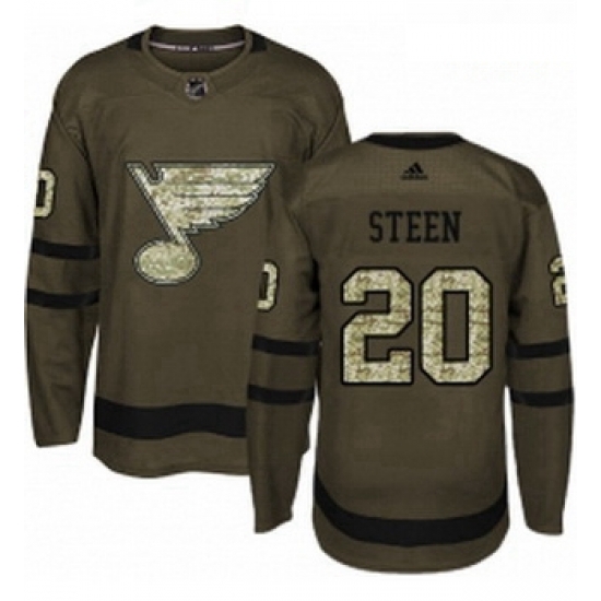 Youth Adidas St Louis Blues 20 Alexander Steen Premier Green Salute to Service NHL Jersey Youth Adidas St Louis Blues 20 Alexander Steen Premier Green Salute to Service NHL Jersey