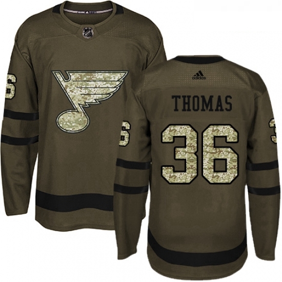 Youth Adidas St Louis Blues 36 Robert Thomas Premier Green Salute to Service NHL Jersey Youth Adidas St Louis Blues 36 Robert Thomas Premier Green Salute to Service NHL Jersey