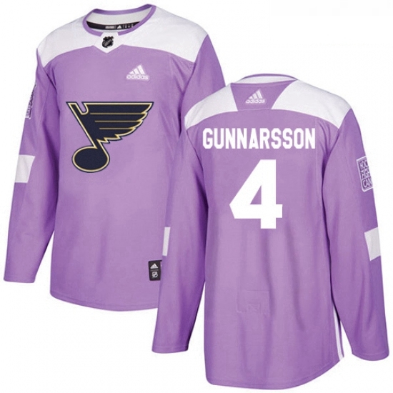 Youth Adidas St Louis Blues 4 Carl Gunnarsson Authentic Purple Fights Cancer Practice NHL Jersey Youth Adidas St Louis Blues 4 Carl Gunnarsson Authentic Purple Fights Cancer Practice NHL Jersey