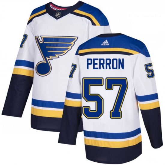 Youth Adidas St Louis Blues 57 David Perron Authentic White Away NHL Jersey Youth Adidas St Louis Blues 57 David Perron Authentic White Away NHL Jersey